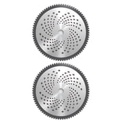 3 Pcs Brush Cutter Blade, 10 In / 255 mm 80T Carbide Tip Weed Eater Blade, Alloy Circular Saw Blades 0.05 In / 1.3 mm Thick, Replacement Blades for Cutting Bushes, Crops