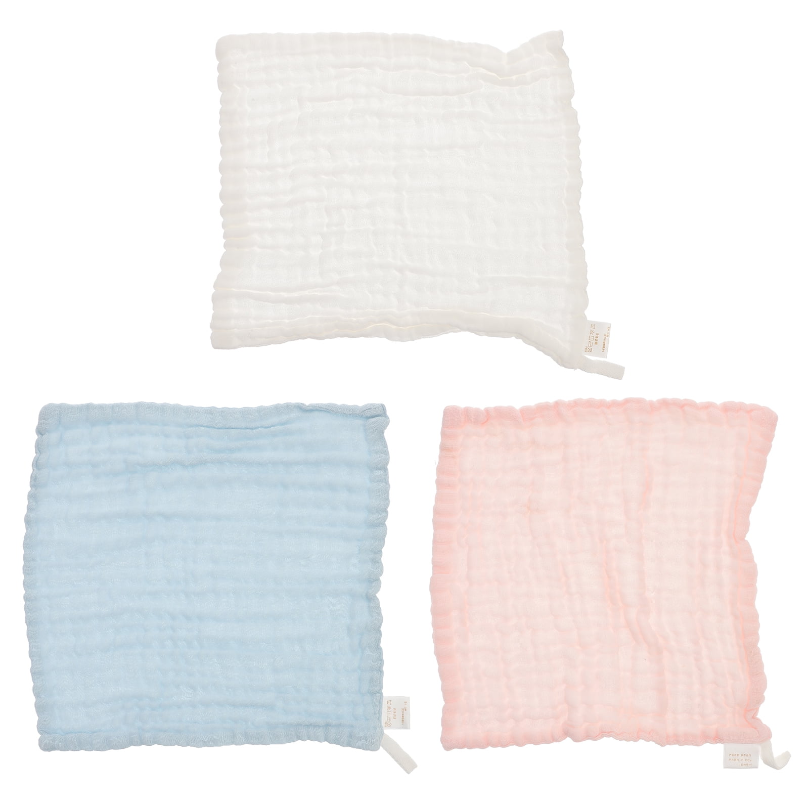 3 Pcs Burping Cloth Washcloth Towels Newborn Handkerchief Baby Clothe Wipes Cotton Gauze for
