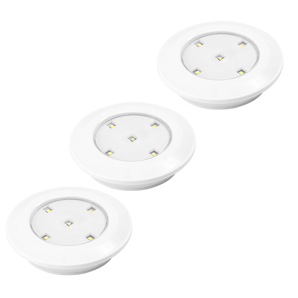 3 Pcs Cabinet Lights Kitchen Cabinets LED Closets Wall Wireless Lamp ...