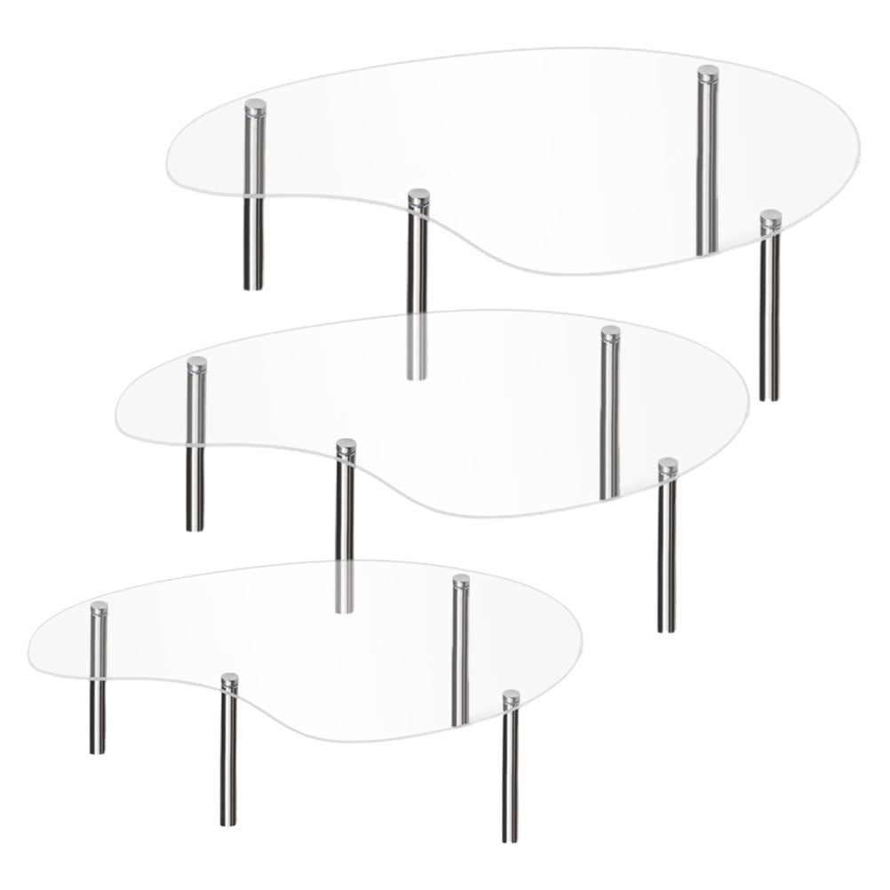 3 Pcs Cake Display Stand Birthday Cupcake Stands Acrylic Figurine