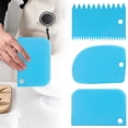 thumbnail image 1 of 3 Pcs Cake Scraper Cake Smoother,Flexible Plastic Multipurpose Kitchen Pastry Cutter Tool,Reusable Washable Dough Scraper Bowl Scraper for Bread Dough Baking Cake Fondant Icing, 1 of 4