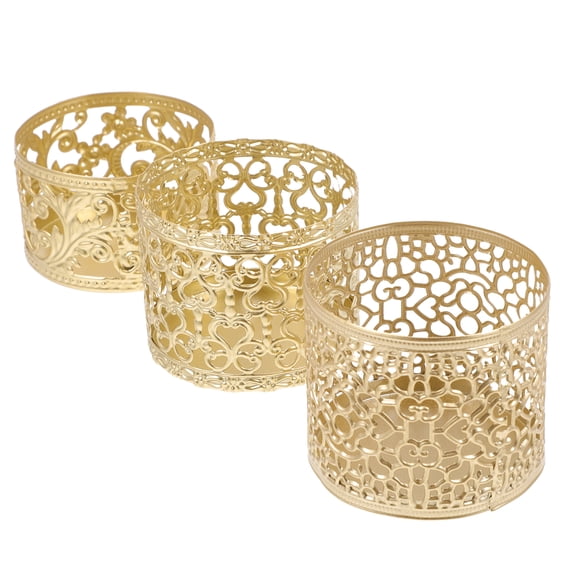 3 Pcs Candlestick Holder for Decoration Sail Textured Fan Shape