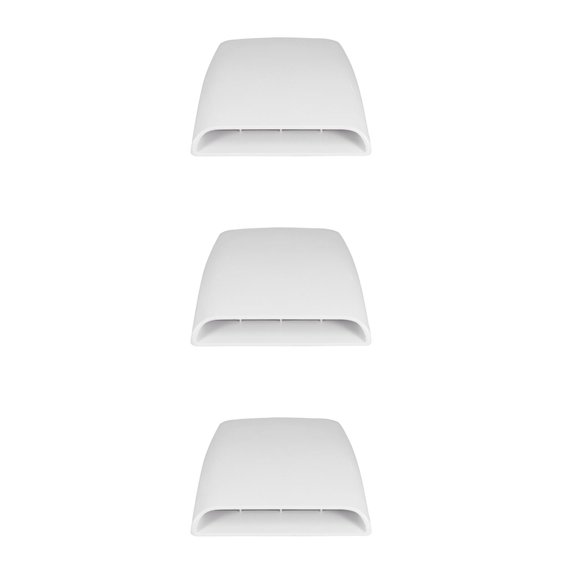 3 Pcs Car Hood Sticker Car Hood Decoration 27X25CM White