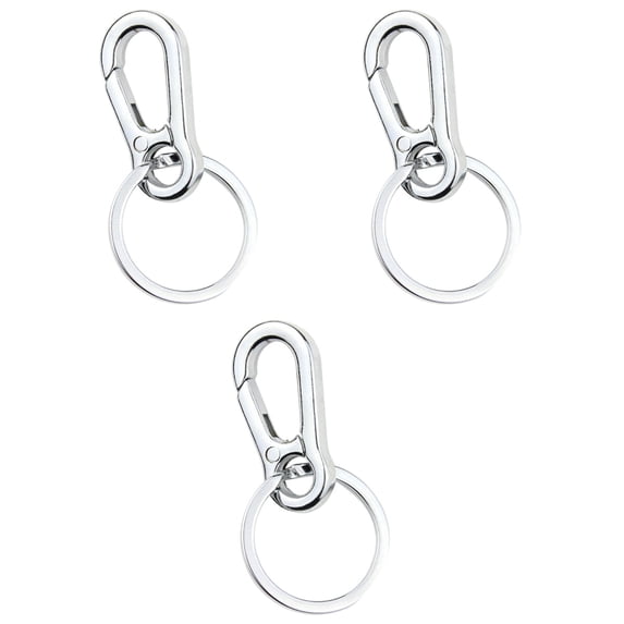 3 Pcs Car Keychain Metal Keychian Rings for Families Detachable Auto Keyring Keychains