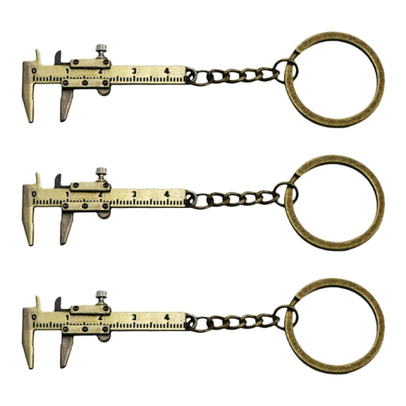 3 Pcs Car Parts Keychain Portable Vernier Caliper Travel