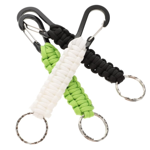 3 Pcs Black Carabiner Key , Mountaineering Clips, Practical Key Chains 15.5 x 2.5 cm for Outdoor and Everyday Use