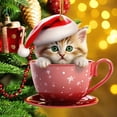 thumbnail image 1 of 3 Pcs Cat Christmas Ornaments under $5! Xqxayjr Christmas Tree Ornament 2024, 2D Acrylic Christmas Pendant, Cat Themed Xmas Decor, Hanging Ornaments for Christmas Tree, Holiday Party Car Home Decor, 1 of 5