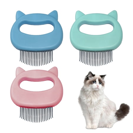 3 Pcs Cat Comb Pets Cat Dog Grooming Massage Shell Comb Pet Hair Remover Tool Cleaning Brush