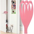 thumbnail image 1 of 3 Pcs Cat Door Holder Latch, Flex Latch Cat Door Stopper with Adjustable Strap 2.5-6" Wide, Alternative Fast Latch Strap Let Cats in and Keeps Dogs Out of Litter & Food and Safe Baby Proof (Pink), 1 of 7