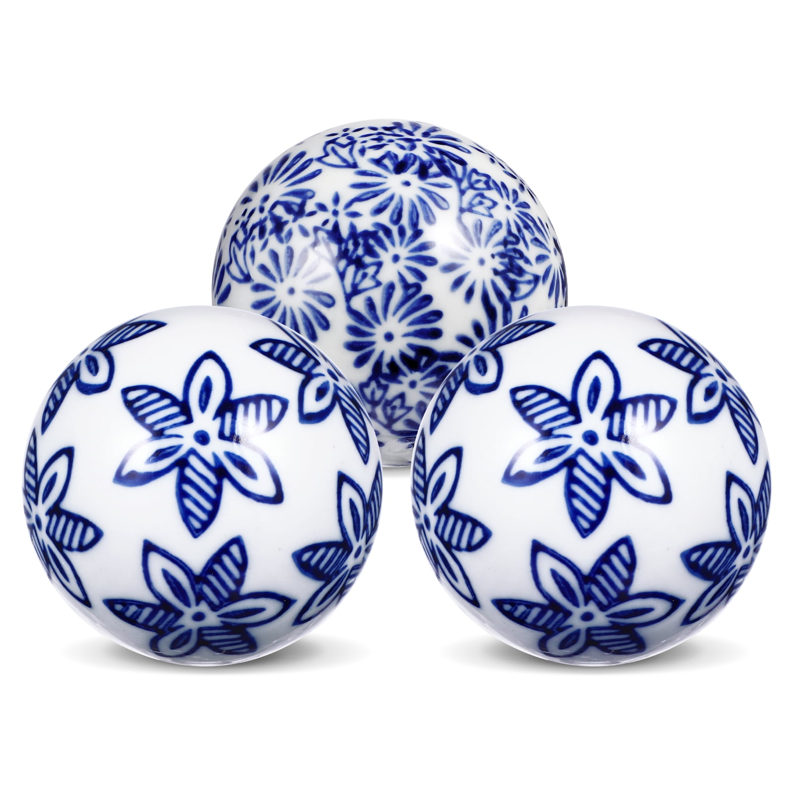 3 Pcs Ceramic Decorative Ball Wedding Sphere Balls Furniture Floating