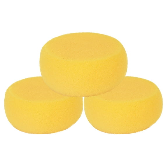 3 Pcs Ceramic Round Sponge Face Painting Sponges Pottery Yellow