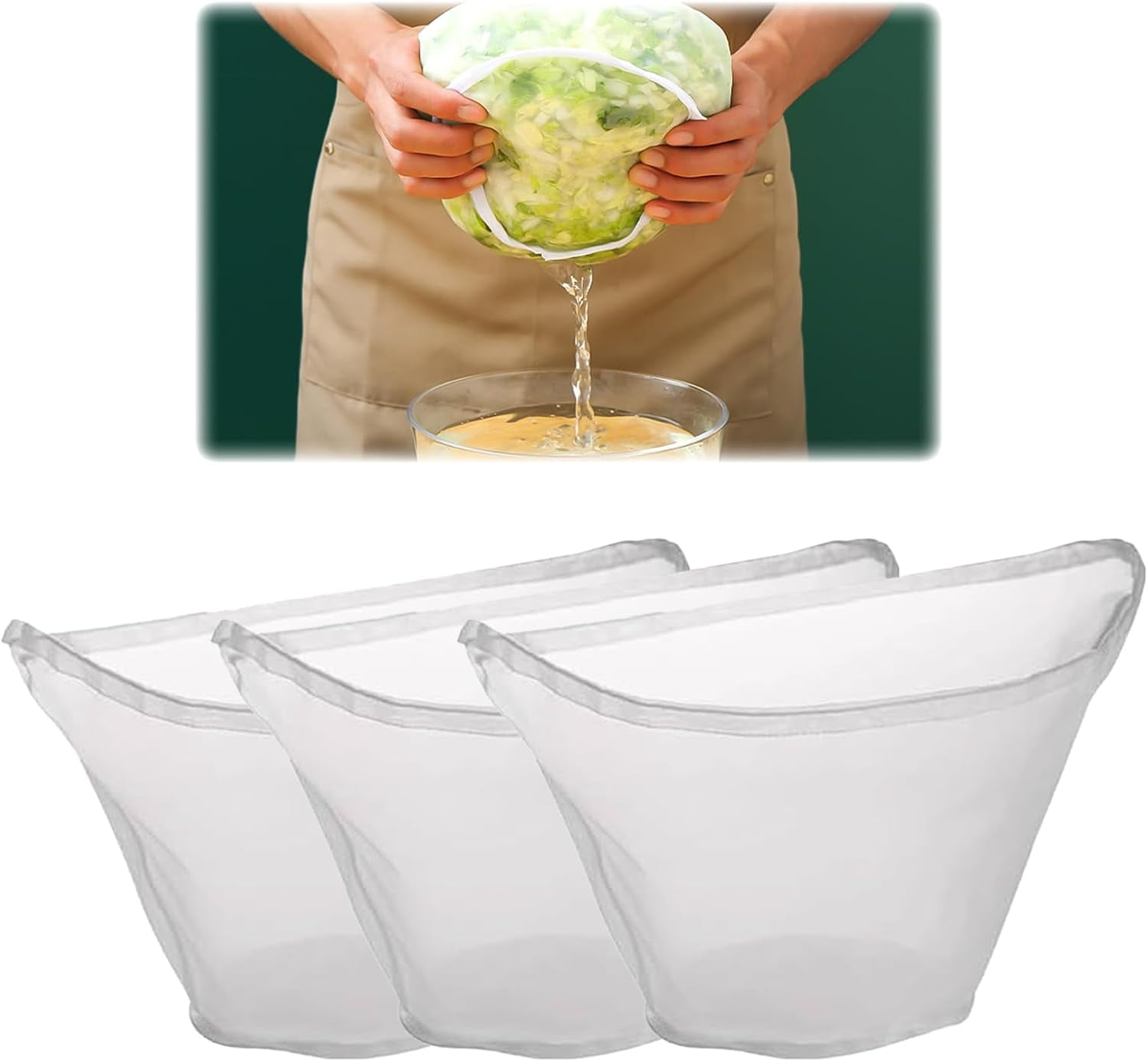 3 Pcs Cheese Cloth Bag for Straining, 2026 New Cheesecloth Bags Nut ...