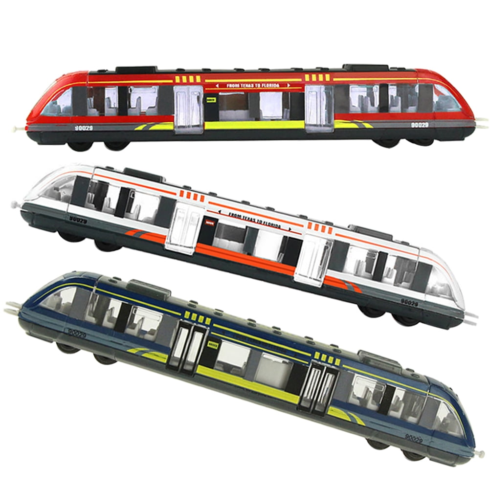3 Pcs Childrens Toys Subway Bullet Train Kids Set Alloy Toddler