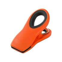 3 Pcs Chip Clips Magnetic Bread Bag Food Package Clips with Silicone Textured Mouth Magnetic Bag Clips with Airtight Seal, Magnetic Bag Clips for Chips Food Packages for Fridge, 2.95 Inch, Orange