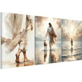 thumbnail image 1 of 3 Pcs Christian Wall Art Jesus Decor Christ Religion Canvas Wall Decor Jesus Art Pictures Posters Prints Religious Paintings Room Decor for Church Prayer Room Christian Schools Hospitals, 1 of 6