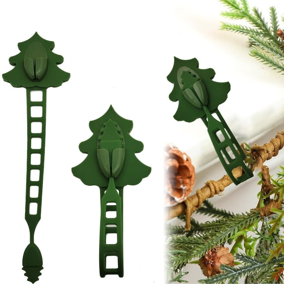 3 Pcs Christmas Decoration Wreath Tie, Silicone Christmas Wreath Hanger Decorative Adhesive Christmas Garlands Ties for Banister Outdoor Stocking Fireplace Staircase Door for Fireplace, Wall, Stair