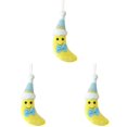 thumbnail image 1 of 3 Pcs Christmas Plush Banana Ornaments, Cute Stuffed Fruit Hanging Decorations with Knitted Hats, Soft Fabric Cartoon Banana Charms for Xmas Tree Holiday Home Party Winter Decor Festive Gift, 1 of 3