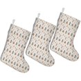 thumbnail image 1 of 3 Pcs Christmas Stockings,Beige Christmas Tree Pattern Stockings Christmas,14.8'' Xmas Stockings,Christmas Party Favors,Christmas Party Decorations,Christmas Stockings Personalized, 1 of 5