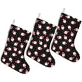 thumbnail image 1 of 3 Pcs Christmas Stockings,Black Christmas Santa Pattern Stockings Christmas,14.8'' Xmas Stockings,Christmas Party Favors,Christmas Party Decorations,Christmas Stockings Personalized, 1 of 5