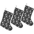 thumbnail image 1 of 3 Pcs Christmas Stockings,Black Christmas Snowflake Pattern Stockings Christmas,14.8'' Xmas Stockings,Christmas Party Favors,Christmas Party Decorations,Christmas Stockings Personalized, 1 of 5