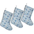 thumbnail image 1 of 3 Pcs Christmas Stockings,Blue Christmas Snowflake Pattern Stockings Christmas,14.8'' Xmas Stockings,Christmas Party Favors,Christmas Party Decorations,Christmas Stockings Personalized, 1 of 5