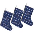 thumbnail image 1 of 3 Pcs Christmas Stockings,Dark Blue Christmas Dog and Snowman Pattern Stockings Christmas,14.8'' Xmas Stockings,Christmas Party Favors,Christmas Party Decorations,Christmas Stockings Personalized, 1 of 5
