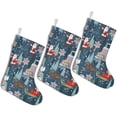 thumbnail image 1 of 3 Pcs Christmas Stockings,Dark Blue Christmas Santa Pattern Stockings Christmas,14.8'' Xmas Stockings,Christmas Party Favors,Christmas Party Decorations,Christmas Stockings Personalized, 1 of 5