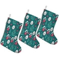 thumbnail image 1 of 3 Pcs Christmas Stockings,Dark Teal Christmas Village Pattern Stockings Christmas,14.8'' Xmas Stockings,Christmas Party Favors,Christmas Party Decorations,Christmas Stockings Personalized, 1 of 5