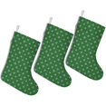 thumbnail image 1 of 3 Pcs Christmas Stockings,Green Christmas Snowflake Pattern Stockings Christmas,14.8'' Xmas Stockings,Christmas Party Favors,Christmas Party Decorations,Christmas Stockings Personalized, 1 of 5