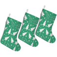 thumbnail image 1 of 3 Pcs Christmas Stockings,Green Christmas Tree Pattern Stockings Christmas,14.8'' Xmas Stockings,Christmas Party Favors,Christmas Party Decorations,Christmas Stockings Personalized, 1 of 5