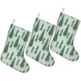 thumbnail image 1 of Christmas Stockings Light Green Christmas Tree and Snow Pattern 3 Pack 14.8 Inch, 1 of 5