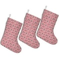 thumbnail image 1 of 3 Pcs Christmas Stockings,Pink Christmas Santa and Tree Pattern Stockings Christmas,14.8'' Xmas Stockings,Christmas Party Favors,Christmas Party Decorations,Christmas Stockings Personalized, 1 of 5