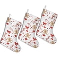 thumbnail image 1 of 3 Pcs Christmas Stockings,Red Christmas Gingerbread Man Pattern Stockings Christmas,14.8'' Xmas Stockings,Christmas Party Favors,Christmas Party Decorations,Christmas Stockings Personalized, 1 of 5