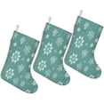 thumbnail image 1 of 3 Pcs Christmas Stockings,Turquoise Christmas Snowflake Pattern Stockings Christmas,14.8'' Xmas Stockings,Christmas Party Favors,Christmas Party Decorations,Christmas Stockings Personalized, 1 of 5