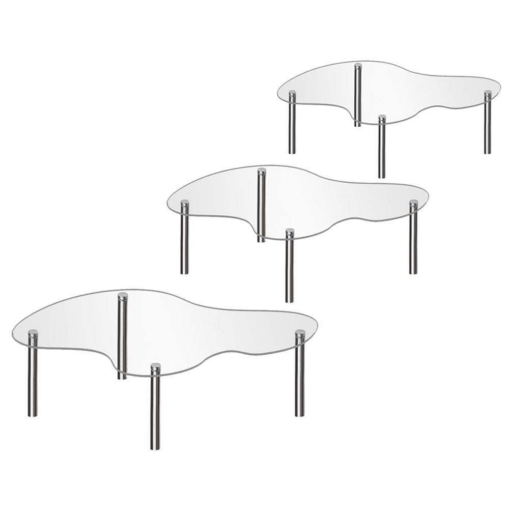 3 Pcs Clear Acrylic Cupcake Stand Table Nupec The Wedding Vei Tiered
