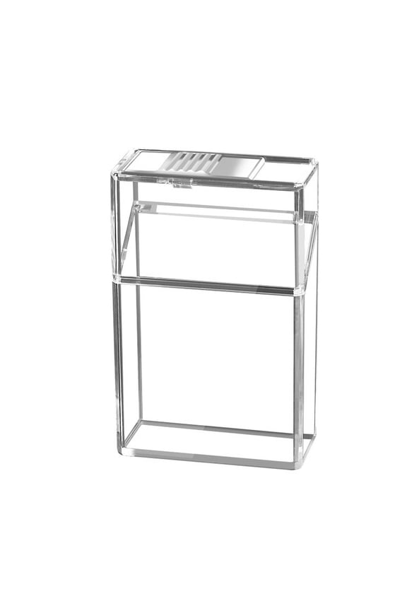 3 Pcs Clear Plastic Cigarette Case - Transparent Hard Shell Portable Storage Box for Men - Universal Smokeless Holder with Pressure Seal - Travel Outdoor Personalized Gift