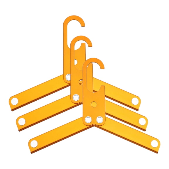3 Pcs Coat Hanger Heavy Duty Clothes Rack Travel for Closet Shirt Foldable Stainless Steel