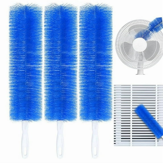 3 Pcs Cobweb Duster Bendable Fan Duster Plastic Dust Cleaner Microfiber Head Ceiling Brush Reusable Dirt Remover for Fan