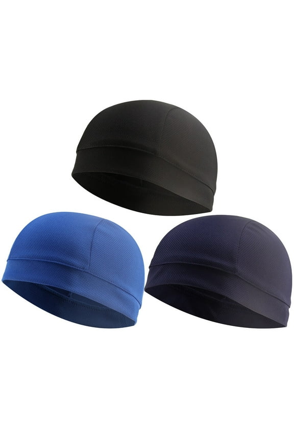 3 Pcs Comfortable Wear Sports Running Hat Caps Quick Dry Liner Man