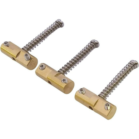 3 Pcs Compensated Vintage Brass bridge Saddles For Electric