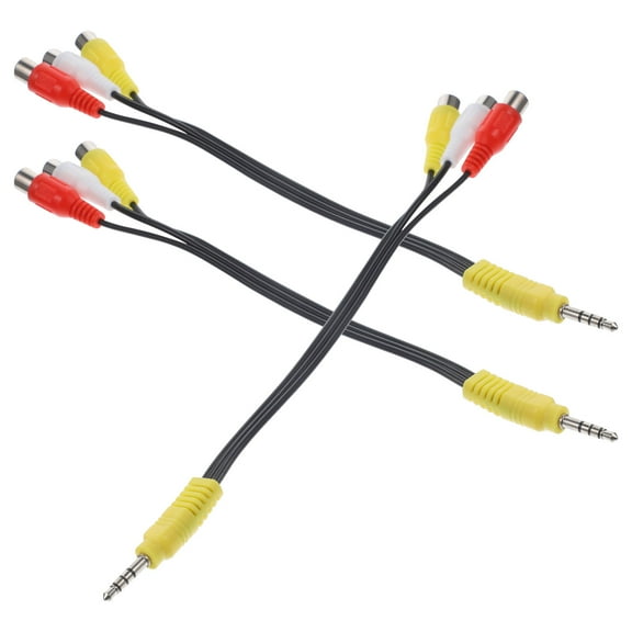 3 Pcs Component Cable Audio Adapter Cord One-to-three Design