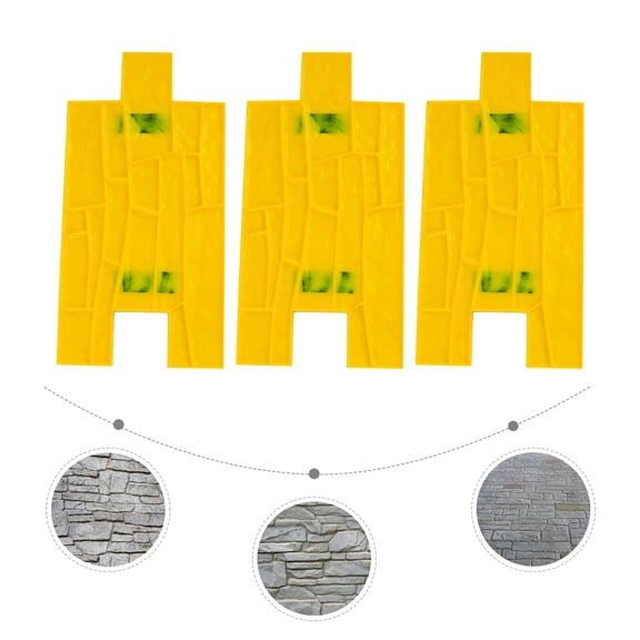 3 Pcs Concrete Stamping Molds For Wall& Floor Concrete Stamping Texture Mats Used in Courtyard Paths, Driveways, Swimming Pool Platforms, Sidewalks