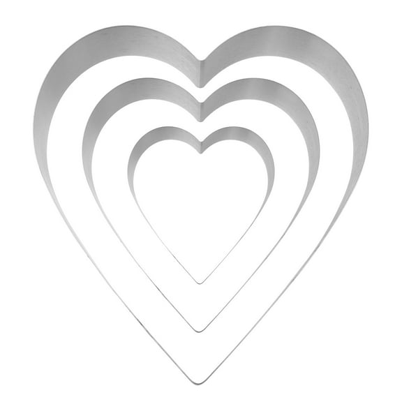 3pcs Heart Shape Cake Molds Stylish Baking Tool for DIY Cakes