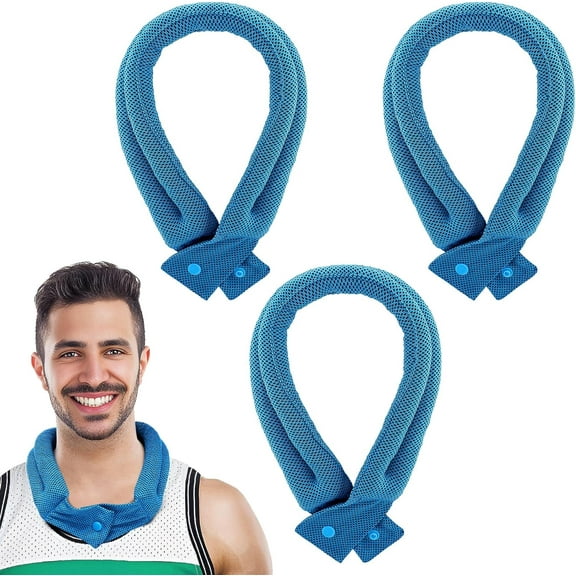 3 Pcs Cooling Neck Wraps - Cooling Towels with Ice Polymer, Soft Breathable Neck Coolers for Summer Heat Sports Gym Workout Men Women Gifts