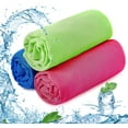 thumbnail image 1 of 3 Pcs Cooling Towel Cool Cold Towel for Neck, Microfiber Ice Towel, Soft Breathable Chilly Towel for Yoga, Golf, Gym, Camping, Running, Workout & More Activities, 1 of 8
