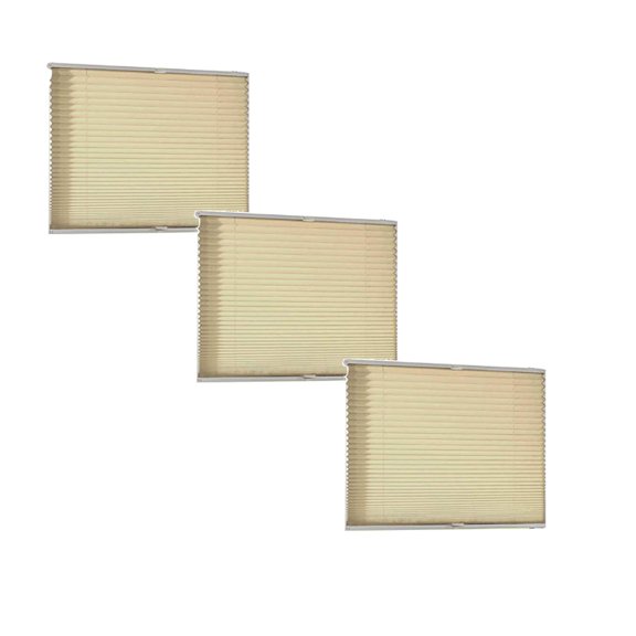 3 Pcs Cordless Pleated Shades 59"x11.8", Cellular Blinds for Window Light Control and Privacy, Day Night Honeycomb Shade for Home, Camper Blinds for RV Travel Trailers or Office