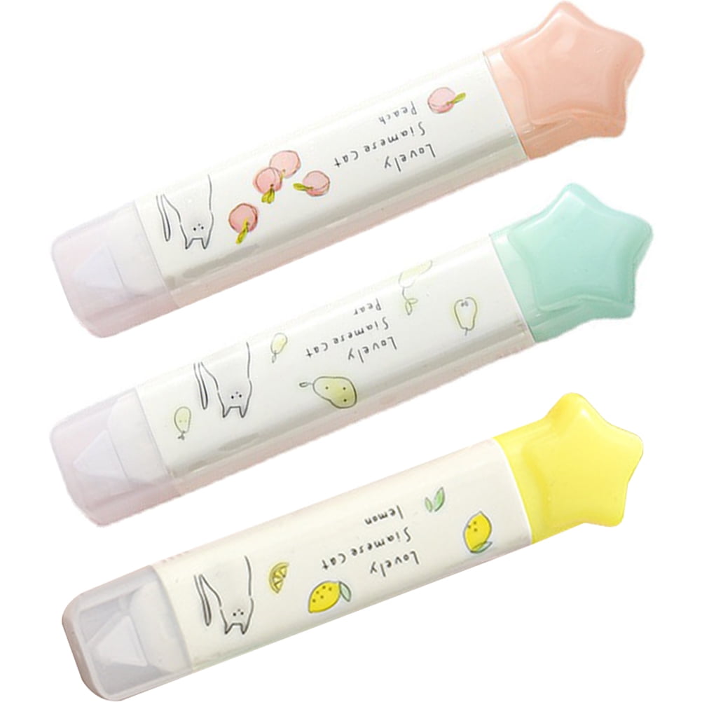 3 Pcs Correction Tape White Out Whiteout Tapes Kawaii Stationery