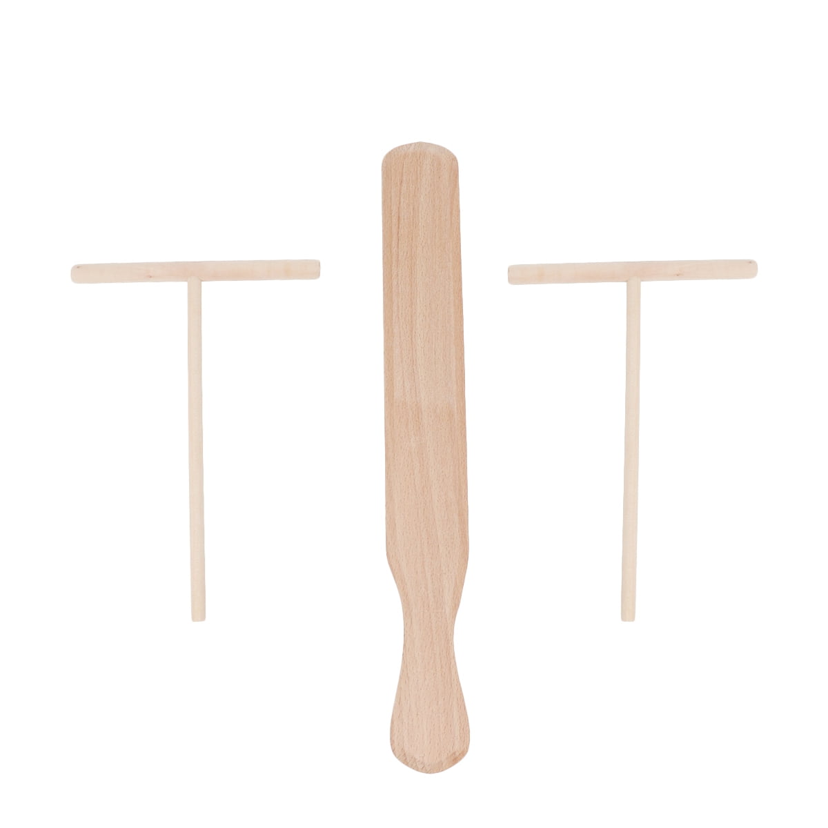 3 Pcs Crepe Spreader and Spatula Set Wooden Spatula Kit Portable