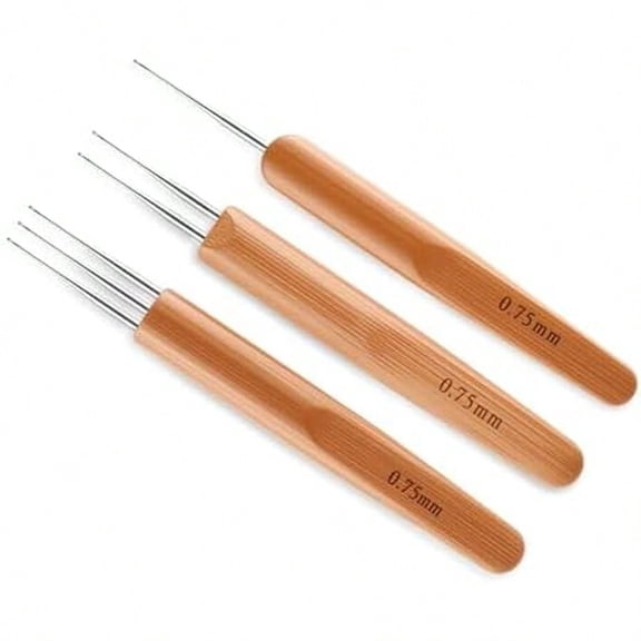 3 Pcs Crochet Needles Hook For Hair Loc Crochet Needle Dreadlock Hook Interlocking Tool For Dreads Braid Craft Hooks For Locs Needle Braiding Hair 1 2 3 Hooks
