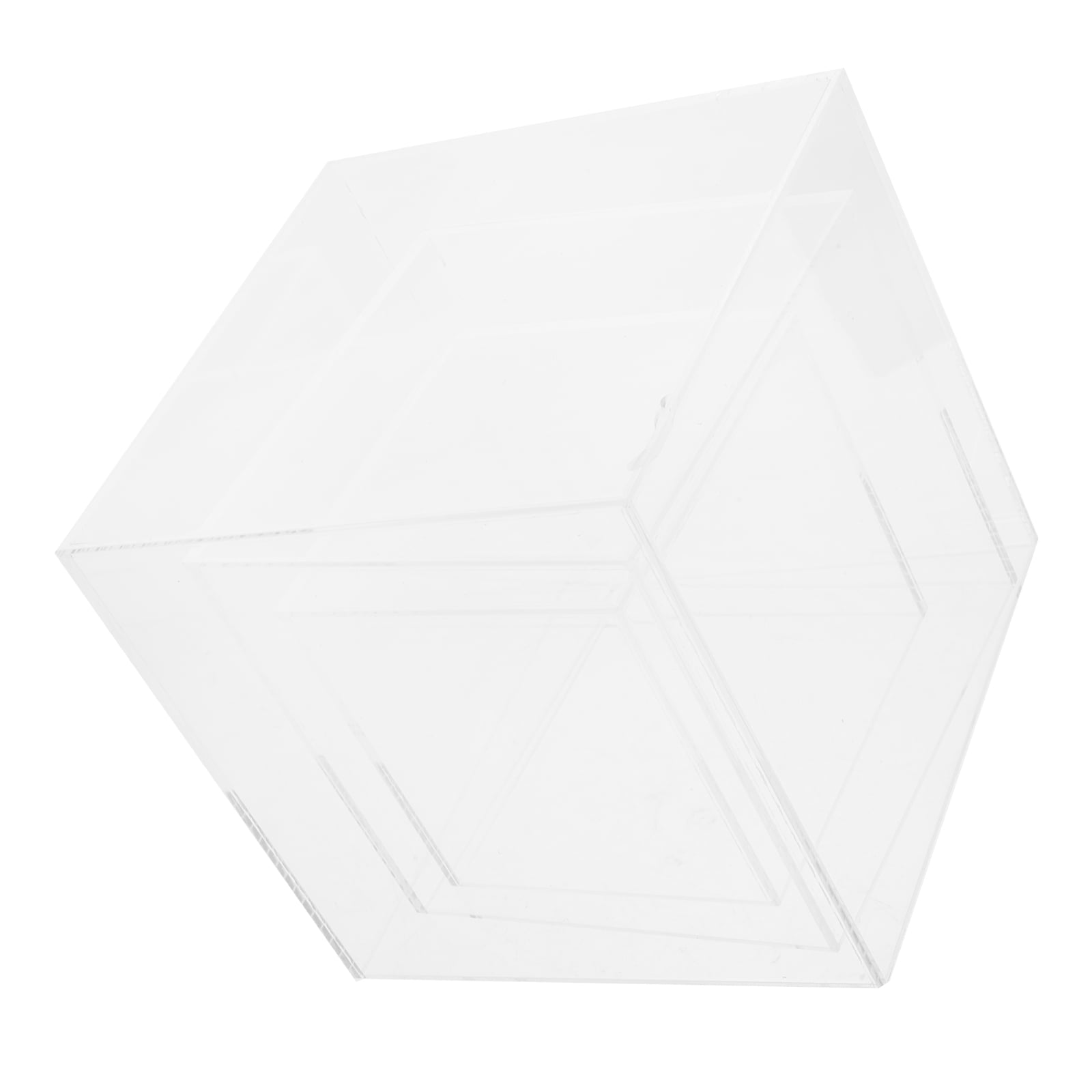 3 Pcs Cube Display Box Clear Display Case Acrylic Display Cake Display Case Makeup Cube Boxes Acrylic Boxes For Display